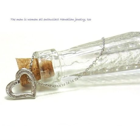 【ハワイアンジュエリー / HawaiianJewelry】 オープンハートネックレス/ネックレス ペンダント スクロールハワイアン柄 (gps8864)