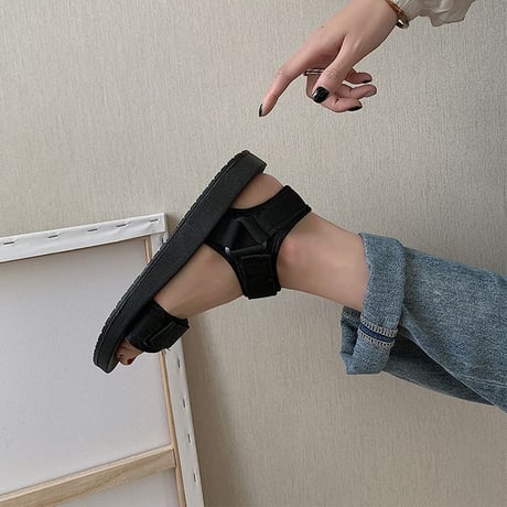 スポーツサンダル マジックテープ 22.5cm 23.0cm 23.5cm 24.0cm 24.5cm 25.0cm 韓国ファッション レディース スポサン 厚底 DTC-614035432908