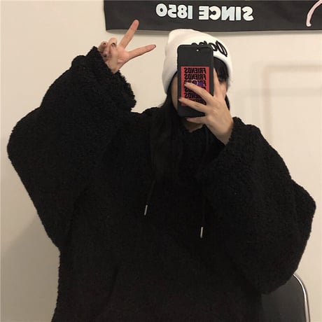 ボアパーカー もこもこ ラムウール ルーズ 防寒 韓国ファッション レディース 韓国ファッション レディース フリース ボア ゆったり カジュアル ストリート系 DTC-631523179929