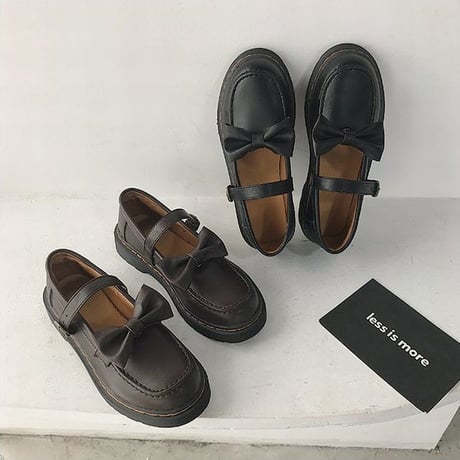 ローファー 22.5～24.5cm 取り外し可能 リボン ベルト ストラップ 靴 フラットシューズ ローヒール 歩きやすい 韓国ファッション レディース かわいい DTC-625604002955