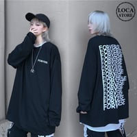 ユニセックス 長袖 Tシャツ メンズ レディース 英字 バックプリント ロンT オーバーサイズ 大きいサイズ ストリート TBN-610491915745