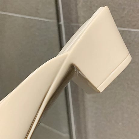 【Soervimy】 ラバーミュール レインシューズ ラバーサンダル ヒール4cm リボン 韓国ファッション レディース チャンキーヒール 雨 梅雨 ラバー 防水 61741167237
