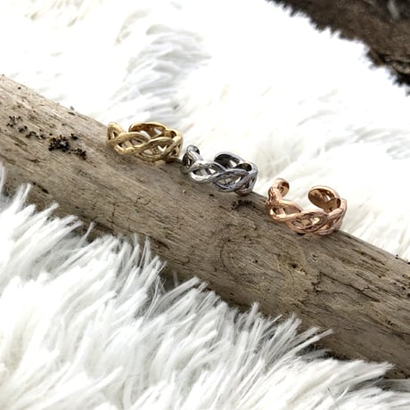 【HAWAIIANJEWELRY / ハワイアンジュエリー】 リング 指輪 ハワジュ チェーン サージカルステンレス ステンレス K14コーティング ピンクゴールド インスタ (grs8655)