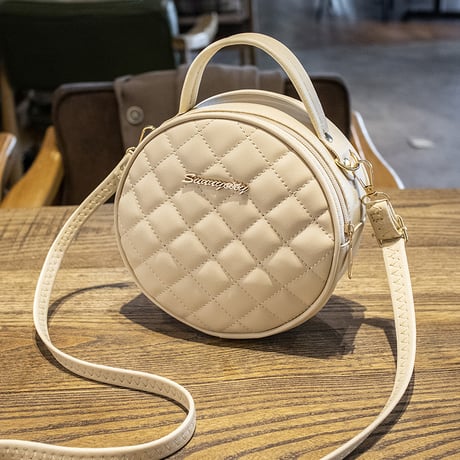 サークルバッグ 2WAYバッグ ショルダーバッグ ハンドバッグ ミニバッグ 肩掛け 斜め掛け キルティングバッグ バッグ レトロ 韓国ファッション レディース DTCA-676267932401