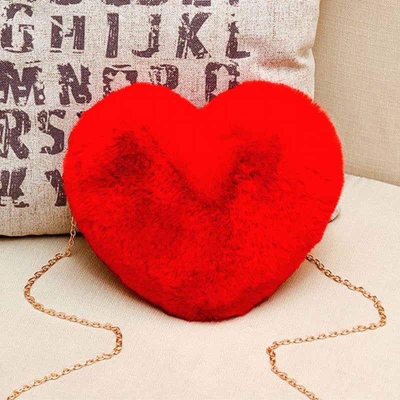 GH9）13AW アンダーカバー ハート型 ファー ショルダーバッグ GH9