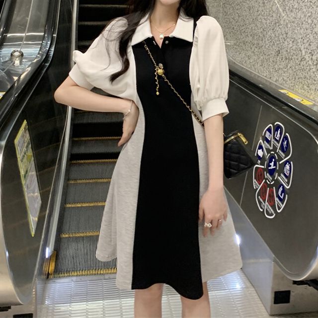 Champion ポロネックワンピース バイカラー 半袖 fit=scale-down,w=1200
