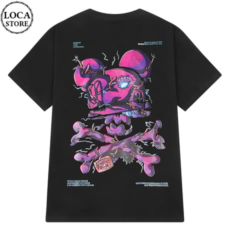 ユニセックス Tシャツ 半袖 バックプリント オーバーサイズ ゆったり 大きめ 韓国ファッション メンズ レディース カジュアル 韓国ストリートファッション DTC-641285289065