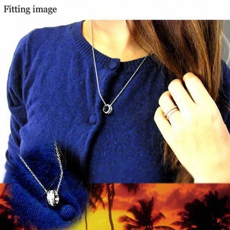 HawaiianJewelry ハワイアンジュエリー ネックレス 金属アレルギー対応 スクロール 波 キュービックジルコニア サージカルステンレス アクセサリー メンズ レディース gps8722