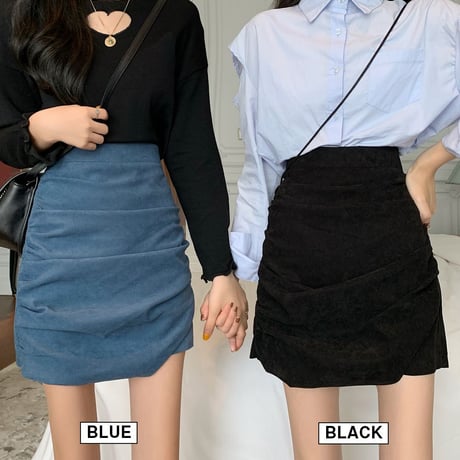 【2点セット】 ミニスカート ＆ ロングスカート ラップ風 ヘムライン 不規則デザイン アシンメトリー ハイウエスト 韓国ファッション 大人可愛い ガーリー DTC-624794209402
