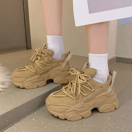 ダットスニーカー 厚底 22.5～25.0cm 厚底スニーカー スニーカー カジュアル スポーツ 韓国ファッション レディース シューズ DTC-665317556080