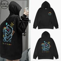 ユニセックス プルオーバー パーカー バックプリント オーバーサイズ 長袖 ルーズ カジュアル 韓国ファッション メンズ レディース ストリート系ファッション DTC-736366794765