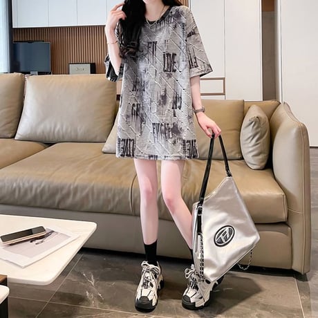 Tシャツ タイダイ柄 英字 オーバーサイズ ゆったり 半袖 レトロ 韓国ファッション レディース 大人可愛い ガーリー カジュアル ストリート系ファッション DTC-777273839176