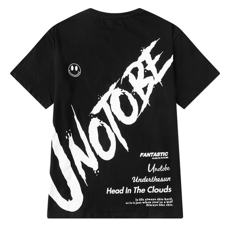 ユニセックス Tシャツ 半袖 メンズ レディース ラウンドネック 英字 バックプリント オーバーサイズ 大きいサイズ ルーズ ストリート TBN-620295284409