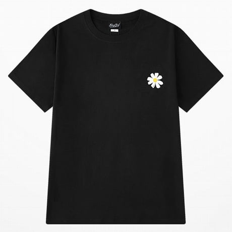 ユニセックス 半袖 Tシャツ メンズ レディース 英字 花 フラワープリント オーバーサイズ 大きいサイズ ルーズ ストリート TBN-596627847023