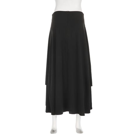 レースアップ ロングスカート 不規則デザイン 個性的 編み上げ Aライン スカート レトロ 大人可愛い ガーリー ゴシック カジュアル DTCA-731065457752