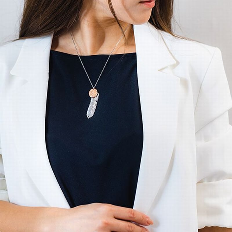 ハワイアンジュエリー ネックレス 金属アレルギー対応 フェザー 羽