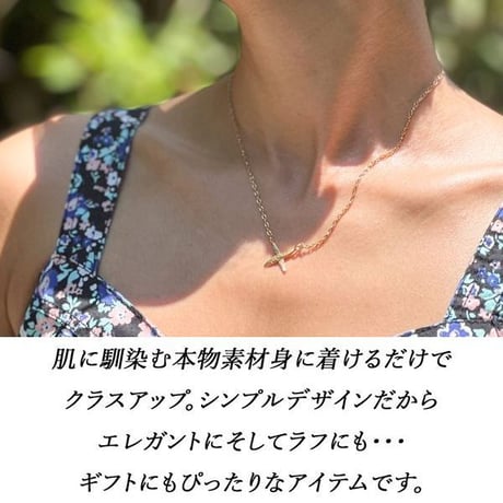 ハワイアンジュエリー ネックレス チェーン付き 金属アレルギー対応 クロスモチーフ スクロール メンズ レディース サージカルステンレス アクセサリー gns8235