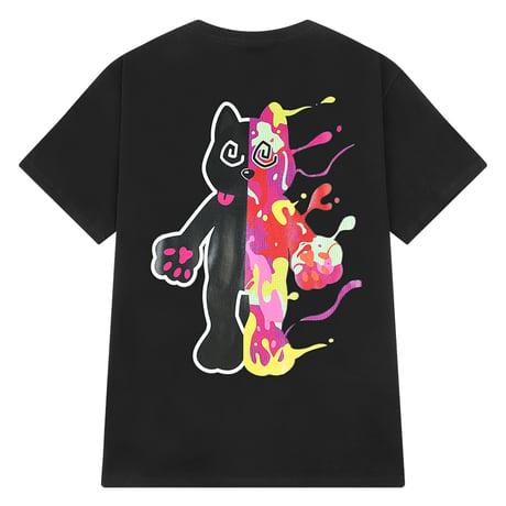 【2カラー】 ユニセックス Tシャツ 半袖 ネコ CAT プリント オーバーサイズ カジュアル 韓国ファッション メンズ レディース 韓国ストリートファッション DTC-641440563092