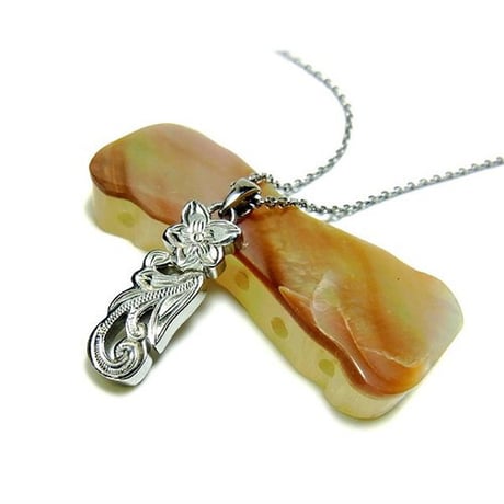 【ハワイアンジュエリー / HawaiianJewelry】 プルメリア ネックレス/ペンダント シェル メンズ レディース ペア (gps8962)