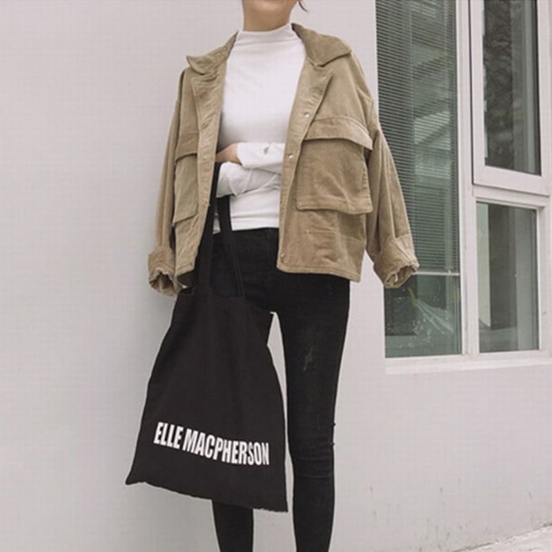 コーデュロイ ジャケット ショート丈 レディース アウター ルーズ