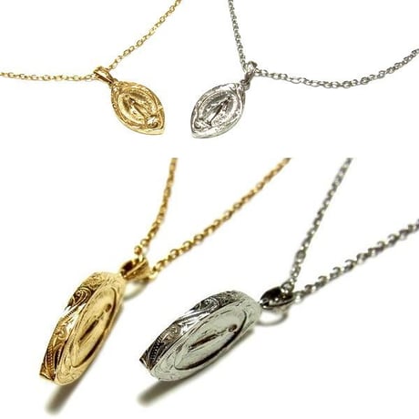 ハワイアンジュエリー ネックレス マリア メダイ 金属アレルギー対応 カレイキニ メンズ レディース K14ゴールド シルバー サージカルステンレス アクセサリー gps81146