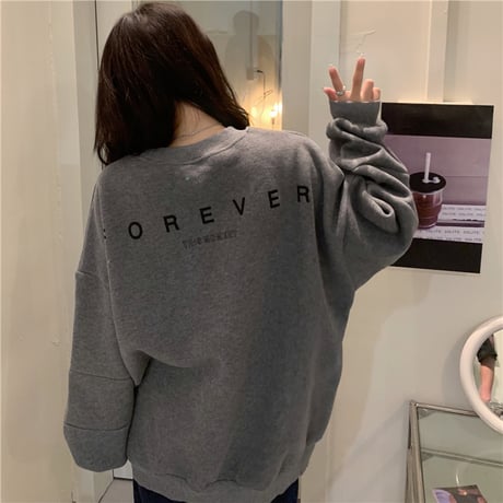 トレーナー うさぎ ラビット スウェット 厚手 オーバーサイズ 長袖 ゆったり レトロ 韓国ファッション レディース 大人可愛い ガーリー カジュアル DTC-659139065147