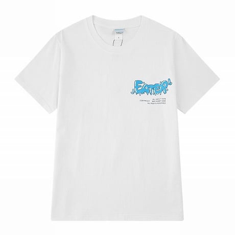 ユニセックス Tシャツ 半袖 メンズ レディース ラウンドネック EATER ラビット うさぎ バックプリント オーバーサイズ 大きいサイズ ルーズ ストリート TBN-622752800808
