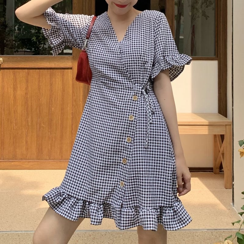 韓国 フリル ショート 可愛い ワンピース 半袖 フレア おしゃれ 楽天市場】ワンピース ショート ミニ丈 半袖 肩出し ワンピ