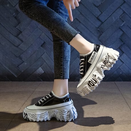 ダッドスニーカー 厚底 レースアップ 7cm 韓国ファッション レディース スニーカー ダッドシューズ 厚底スニーカー ボリュームスニーカー スポーツ 歩きやすい 610902961717