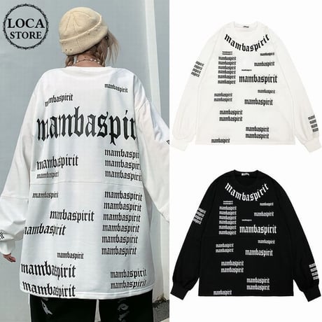 ユニセックス Tシャツ 長袖 ロンT フルレタープリント ラウンドネック オーバーサイズ 韓国ファッション メンズ レディース カジュアル ストリートファッション DTC-655783366926