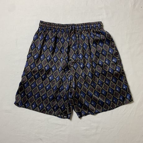 80s USA古着 RECKLESS 総柄 SILK SHORTS シルクショーツ