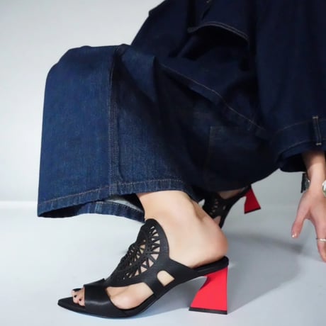 マナ レザーカット ミュール 23センチ マナレザーカットミュール