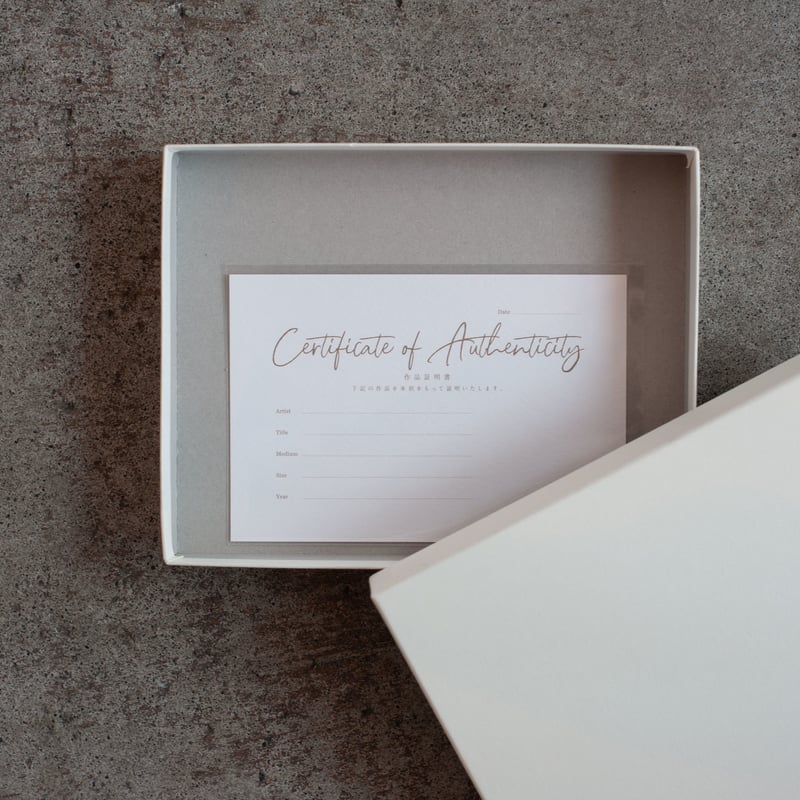作品証明書 用紙 10枚 | GALLERY IRO - ONLINE STORE