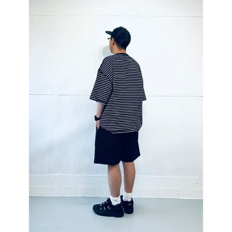 STUMPSTAMP BORDER WIDE T-SHIRT "BLACK”