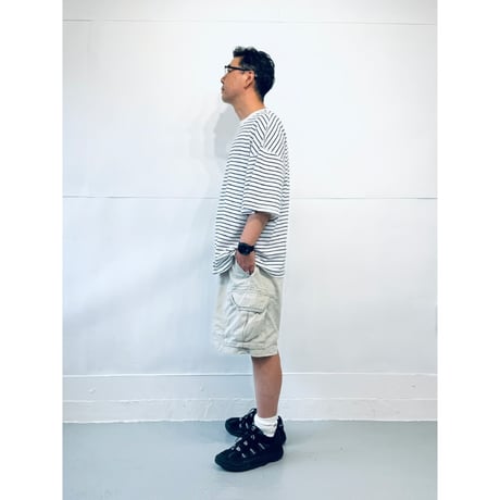STUMPSTAMP BORDER WIDE T-SHIRT "WHITE”