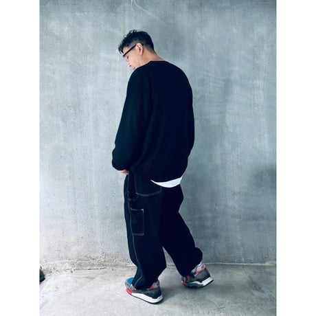 STUMPSTAMP  THE COMMON CARDIGAN"BLACK"
