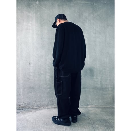 oddment  CUSTOM PAINTER PANTS / MONOURI EXCLUSIVE "BLACK"