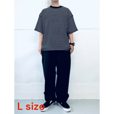 STUMPSTAMP BORDER WIDE T-SHIRT "BLACK”