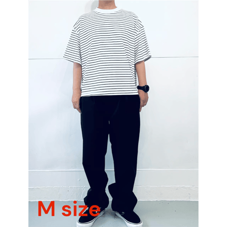 STUMPSTAMP BORDER WIDE T-SHIRT "WHITE”