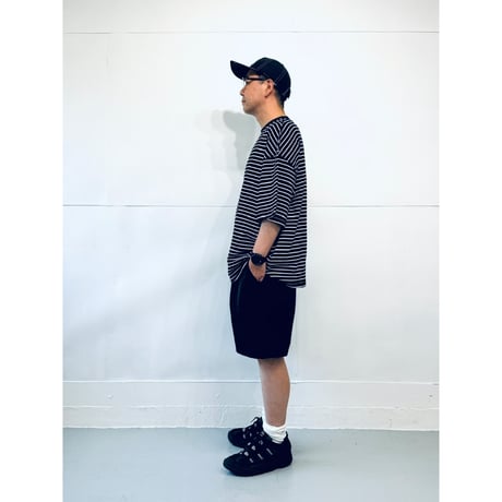 STUMPSTAMP BORDER WIDE T-SHIRT "BLACK”