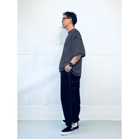 STUMPSTAMP BORDER WIDE T-SHIRT "BLACK”
