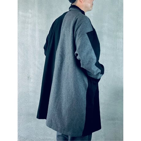 STUMPSTAMP COMFORT COAT "WOOL"（BLK×GRY)