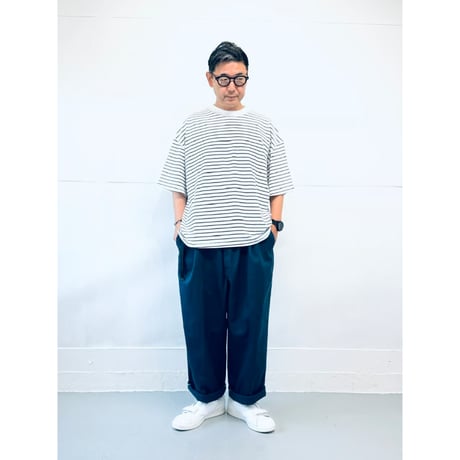 STUMPSTAMP BORDER WIDE T-SHIRT "WHITE”