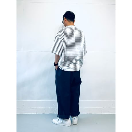 STUMPSTAMP BORDER WIDE T-SHIRT "WHITE”