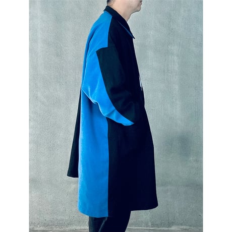 STUMPSTAMP COMFORT COAT "WOOL"（BLK×BLUE)