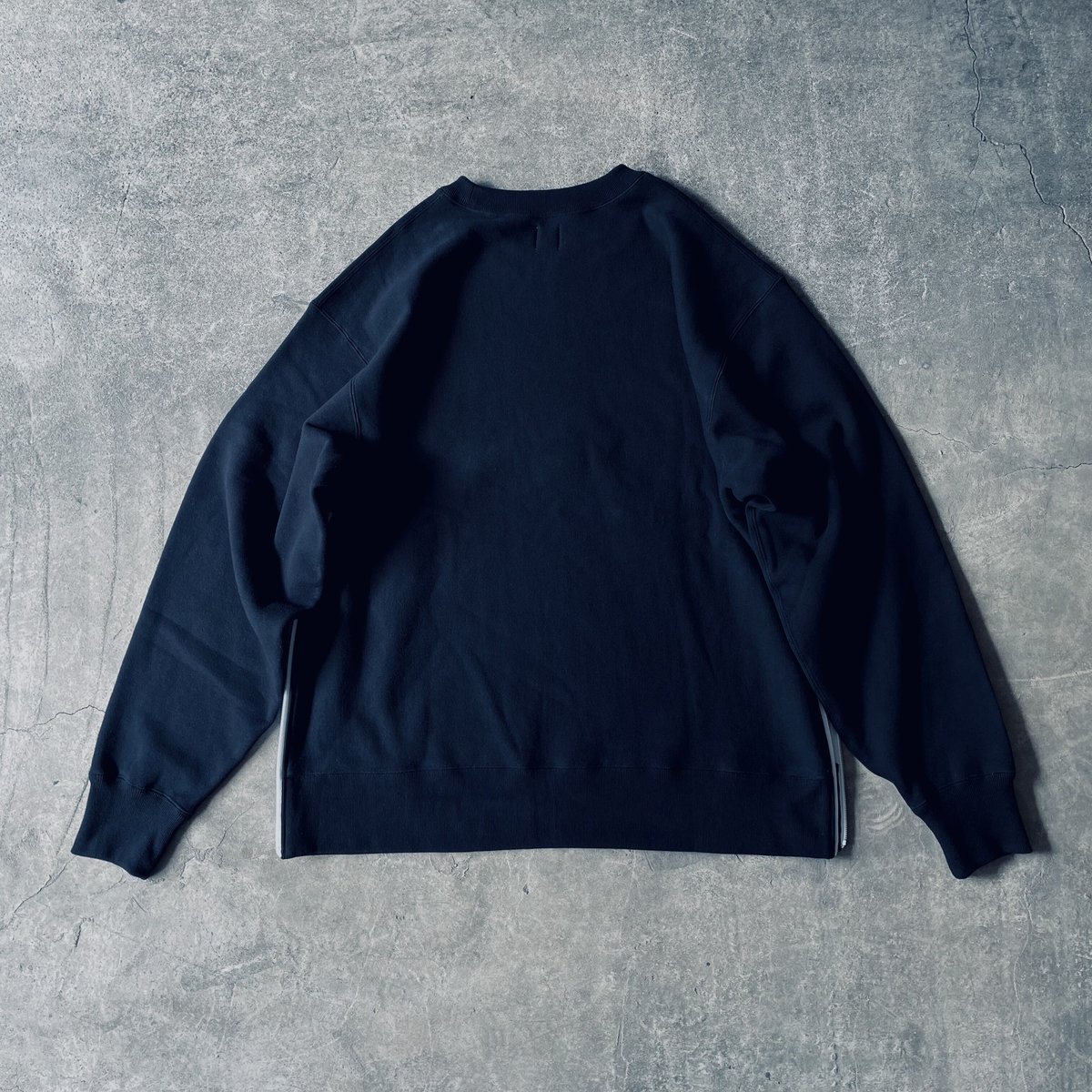 STUMPSTAMP SIDE ZIP SWEAT SHIRTS CREW "BLACK"