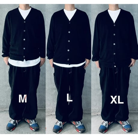 STUMPSTAMP  THE COMMON CARDIGAN"BLACK"