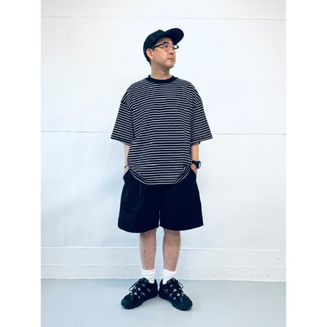 STUMPSTAMP BORDER WIDE T-SHIRT "BLACK”
