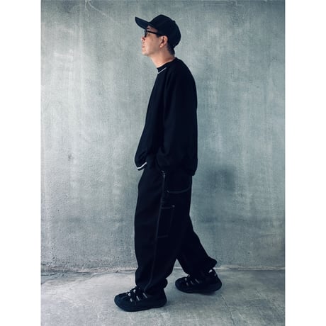 oddment  CUSTOM PAINTER PANTS / MONOURI EXCLUSIVE "BLACK"