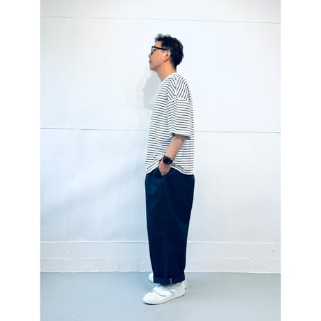 STUMPSTAMP BORDER WIDE T-SHIRT "WHITE”